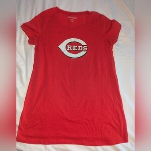 Soft As A Grape Women's Maternity Size Medium Cincinnati Reds Short Sleeve Shirt